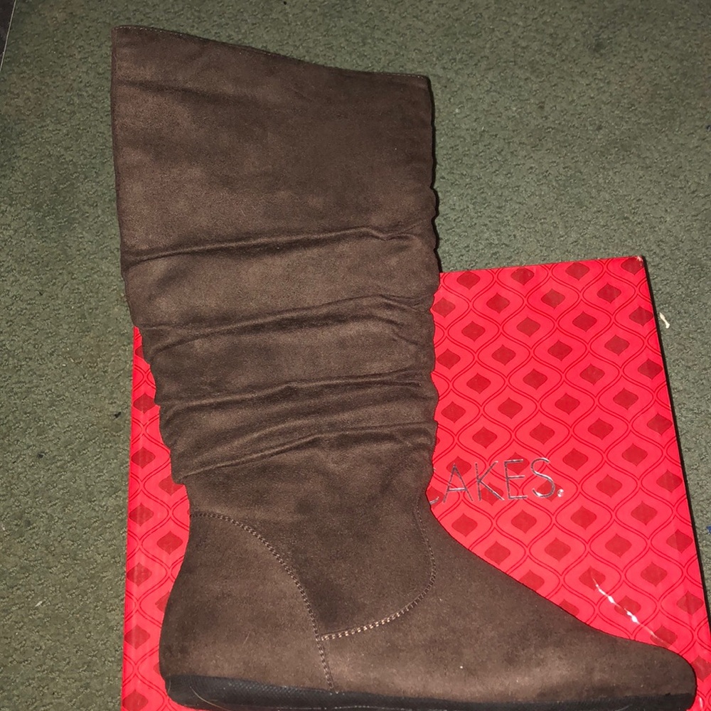 Brown Knee High Boots by Hot Cakes - Brand New